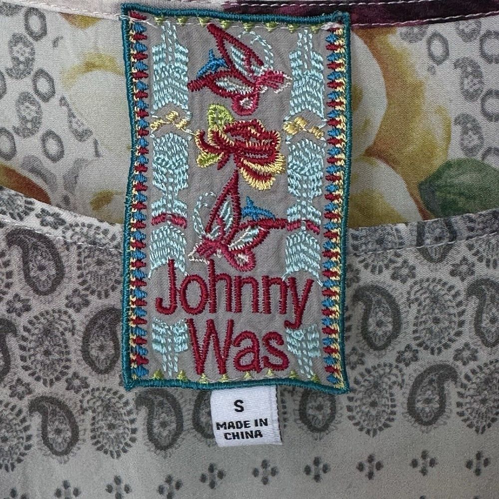 JOHNNY WAS‎ Linden Pattern-block Tunic Floral Women's Size Small - Picture 9 of 10